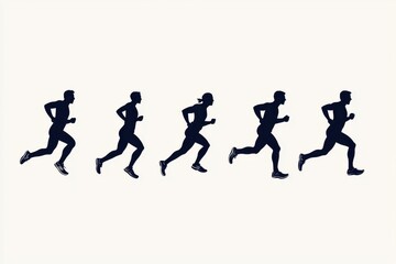 Running silhouette sequence with ink splatter effect	