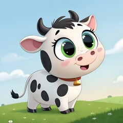 Fototapeta premium funny cow cartoon