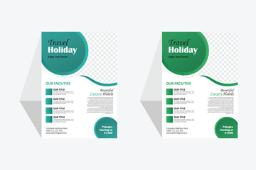 Travel flyer templet design vector file for enjoy your holyday	

