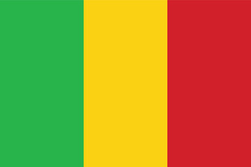 Fototapeta premium Mali Flag Vector Clipart Illustration - High-Quality Digital Artwork of the Mali National Flag in Bold Colors, Perfect for Design, Printing, and Graphic Projects