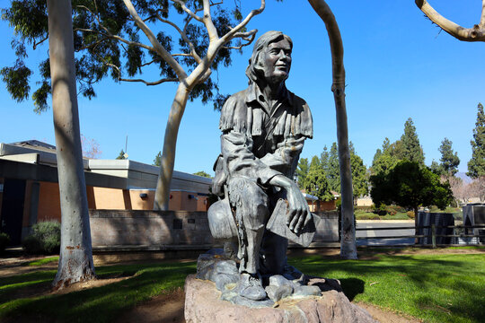 San Dimas, California &ndash; February 1, 2025: The Jedediah Strong Smith Memorial, a tribute to the famous American explorer and frontiersman, located in San Dimas, Los Angeles County