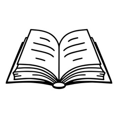 Open Book Illustration - Vector Graphic
