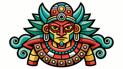Fototapeta premium Mayan symbols tattoo template vector file