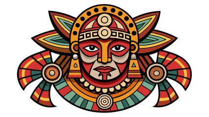 Obraz premium Mayan symbols tattoo template vector file