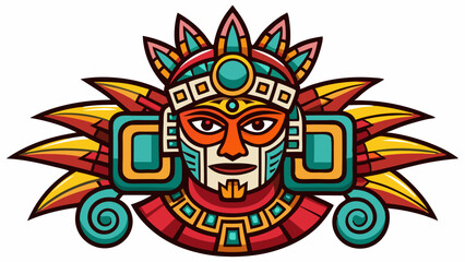 Obraz premium Mayan symbols tattoo template vector file