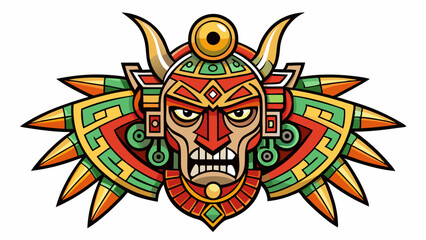 Mayan symbols tattoo template vector file