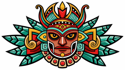Obraz premium Mayan symbols tattoo template vector file