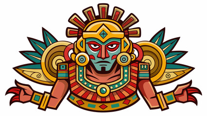 Obraz premium Mayan symbols tattoo template vector file