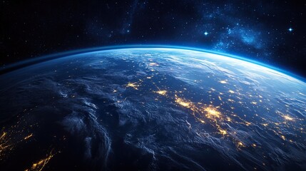 Obraz premium Earth at night from space