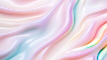Fototapeta premium Close-up of iridescent shampoo foam shimmering with rainbow reflections