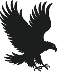 Majestic Bald Eagle Silhouette – Patriotic Memorial Day Vector