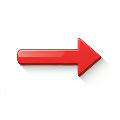 Red Arrow icon. red arrow icon on white background. flat style. arrow icon for your web site design, logo, app, UI. curved arrow sign. Vector illustration. Eps file 529.