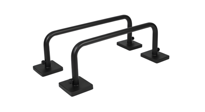 Durable Black Parallettes for Bodyweight Training, Exercise Equipment for Strength Workouts, Gym Fitness Tools for Home Use, Cross Training Aid