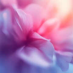 Soft Dream: A Close-Up of Pink and Purple Petals Awash in Golden Light, Evoking Serenity and Gentle Beauty.