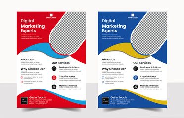 Creative Corporate Flyer Template: Elevate Your Brand Identity, Minimalist Business Flyer Design: Modern Professional Appeal", Professional Editable Business Flyer: Sleek and Stylish Design" 