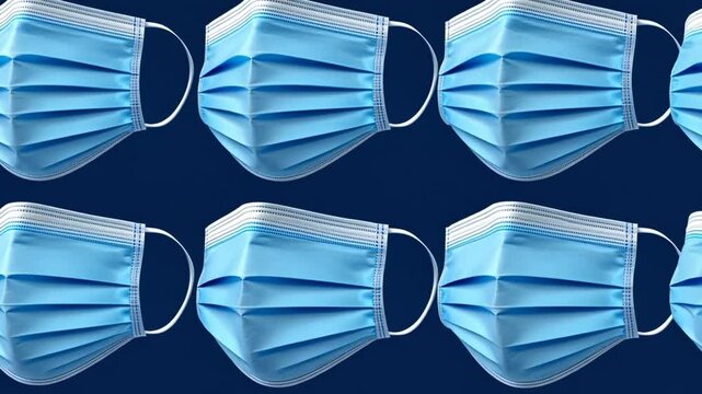 Collection of Medical Face Mask Icons for Health and Safety Generative AI
