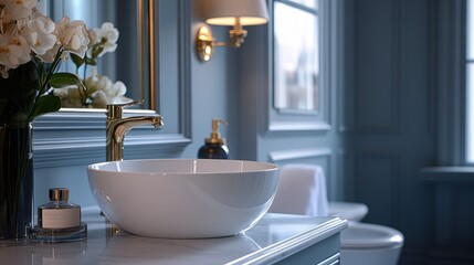 Fototapeta premium Elegant, classic bathroom vanity