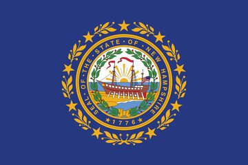 New Hampshire State Flag Vector Clipart Illustration - High-Quality, Detailed Design for Graphic Projects, Print, and Digital Use