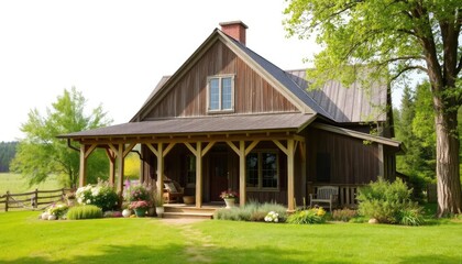 Obraz premium Rustic Country Home with Porch