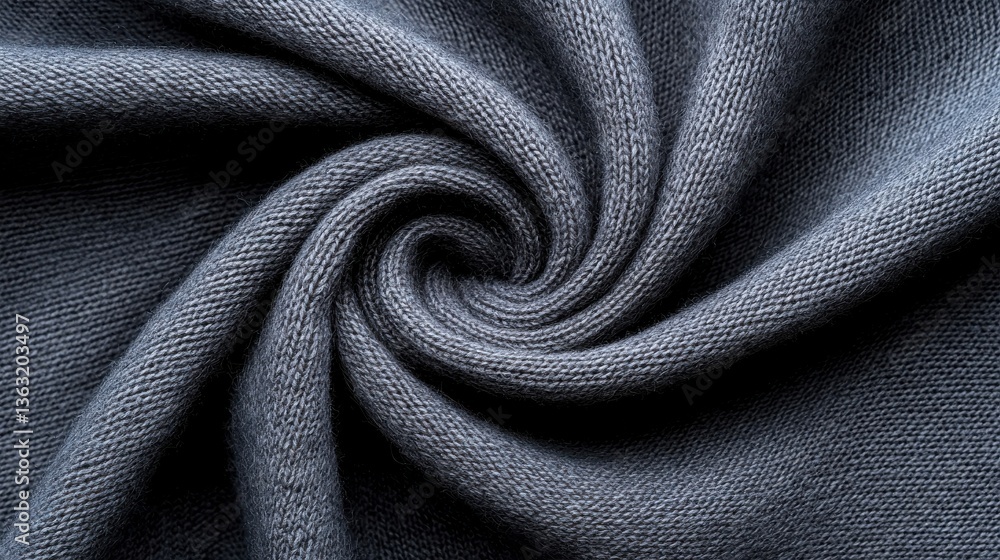Poster a piece of fabric with a spiral pattern
