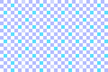 カラフルな市松模様、4色、和柄背景、紫、水色