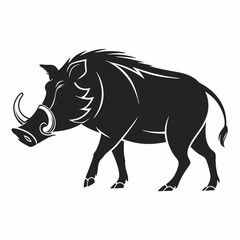 Warthug black silhouette icon vector