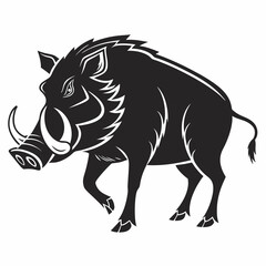 Warthug black silhouette icon vector