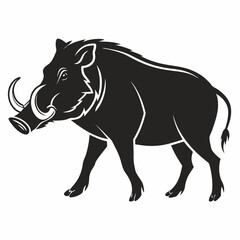 Warthug black silhouette icon vector