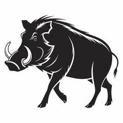 Warthug black silhouette icon vector