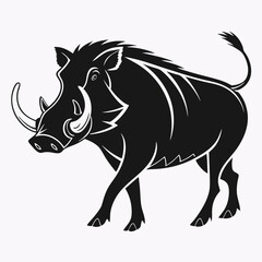 Warthug black silhouette icon vector