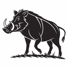 Warthug black silhouette icon vector