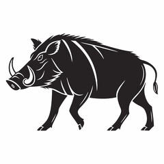 Warthug black silhouette icon vector