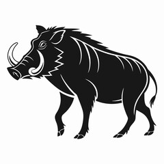 Warthug black silhouette icon vector