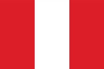 Peru Flag Vector Clipart Illustration - High-Quality Digital Design of the National Flag of Peru for Graphic Use, Print, and Web Projects