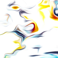 Abstract fluid art digital painting and dynamic swirling patterns with vibrant color transitions.
