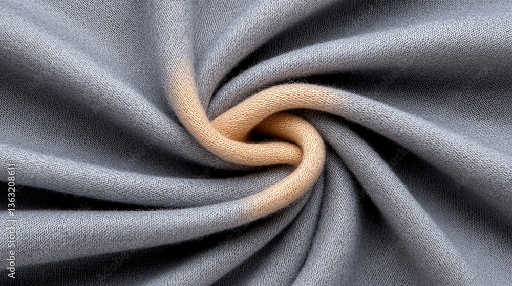 Aufkleber a piece of fabric with a swirl pattern and a tan and beige color