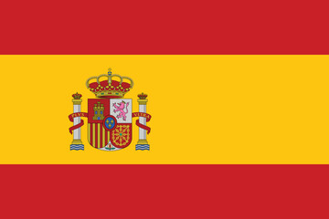 Spain Flag Vector Clipart Illustration - High-Quality Design for Graphics, Web, and Print Projects Featuring the Spanish National Flag with Bold Colors and Iconic Symbols