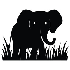 elephant silhouette vector
