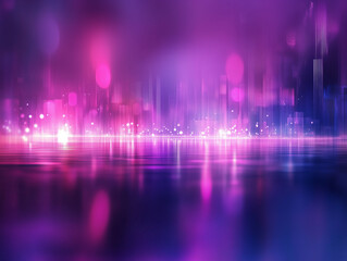 Digital soundwave with neon purple and pink bars