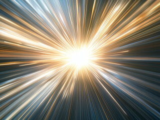 Obraz premium Golden starburst effect with bright center and radiant white rays