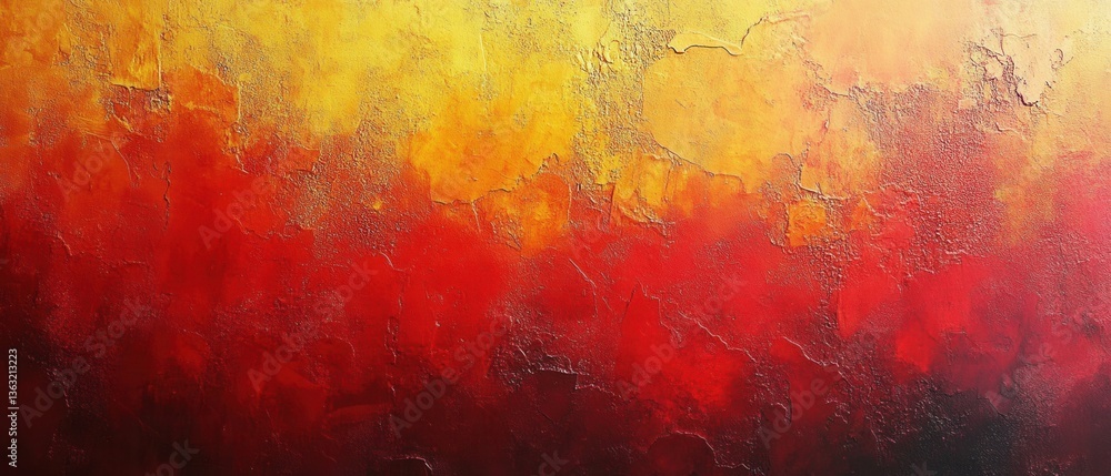Poster abstract textured canvas art with fiery sunset colors creating a warm and dynamic visual mood perfec