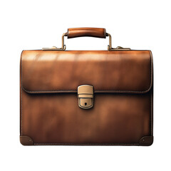 Elegant Brown Leather Briefcase Vintage Design, Professional Style
