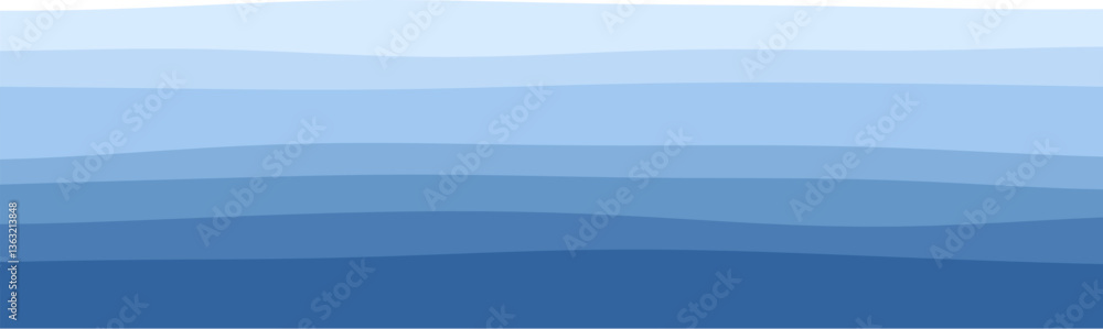 Aufkleber abstract blue gradient waves background with horizontal layers.