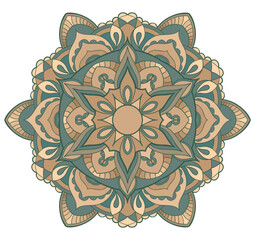 Circular pattern in form of flower mandala. Vintage decorative elements. Oriental pattern, vector illustration. Celtic style