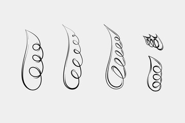 A set of Swirling Lines. Freehand vector sketch. Image for any Size ideal for advertising and posters of personal projects