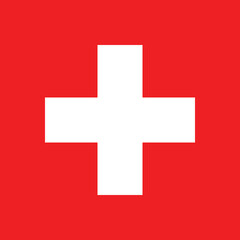 Obraz premium Switzerland Flag Vector Clipart Illustration – High-Quality Swiss National Emblem, Red and White Cross Banner, Patriotic Swiss Symbol for Graphic Design, Digital Artwork, and Print Media