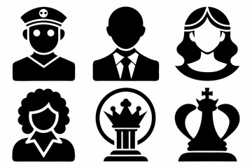 Christian icon set silhouette black vector