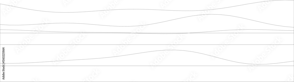 Poster abstract black and white line art with wavy horizontal patterns.