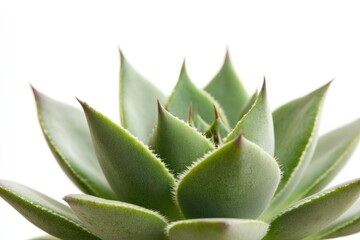 Fototapeta premium capture close-up of single desert plant such as cactus or succulent isolated against white background for clarity and