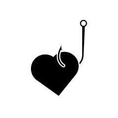 A simple heart with a needle and thread. it represents sewing, love for crafting, and creativity.